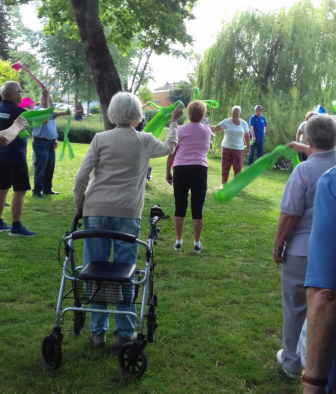 Sportliche Senioren beim Bewegungstreff Alla-Hopp-Fit