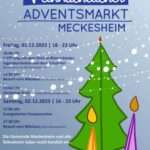 Veranstaltungshinweis: 15. Meckesheimer Adventsmarkt am 1. + 2. Dezember 2023