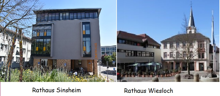 Rathaus Sinsheim & Rathaus Wiesloch