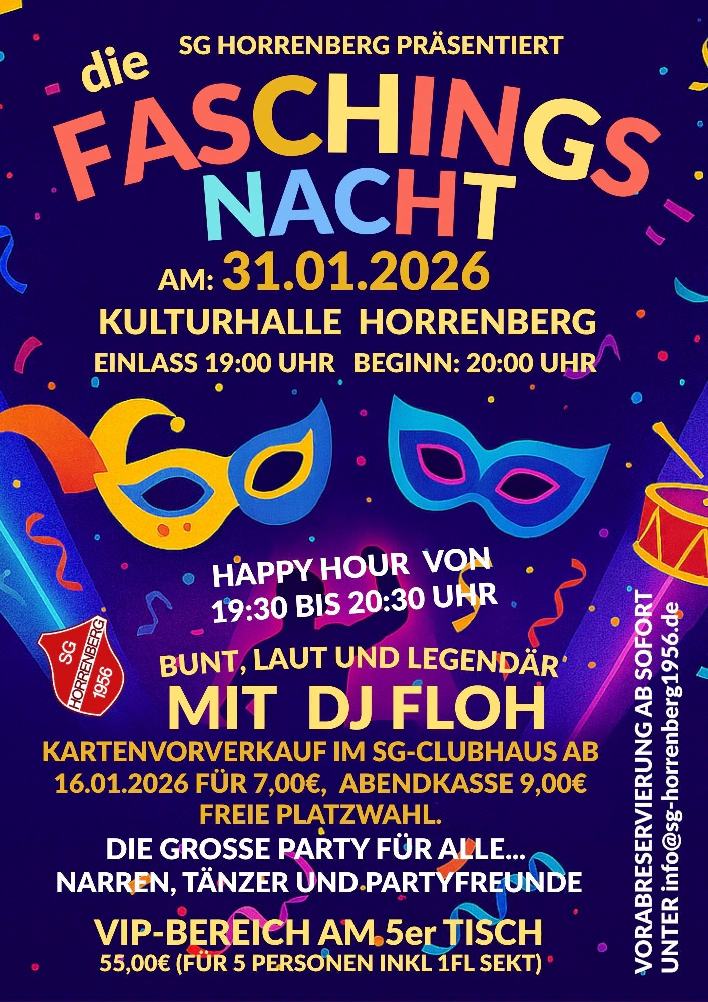 Purple Colorful Mardi Gras Carnival Flyer - 1